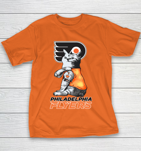 NHL My Cat Loves Philadelphia Flyers Hockey Youth T-Shirt 4