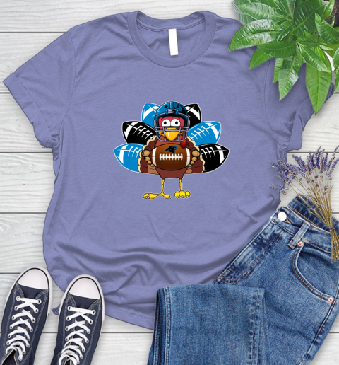 Carolina Panthers Turkey Thanksgiving Day Women's T-Shirt 11