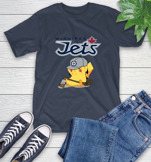 NHL Pikachu Hockey Sports Winnipeg Jets T-Shirt 4