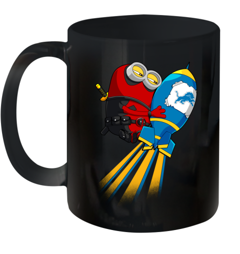 NFL Football Detroit Lions Deadpool Minion Marvel Shirt Ceramic Mug 11oz