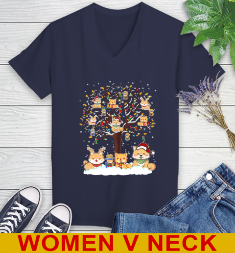 Shiba inu dog pet lover light christmas tree shirt 84