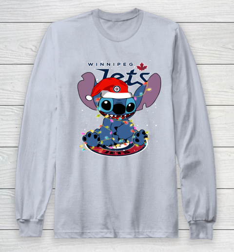 Winnipeg Jets NHL Hockey noel stitch Christmas Long Sleeve T-Shirt 4