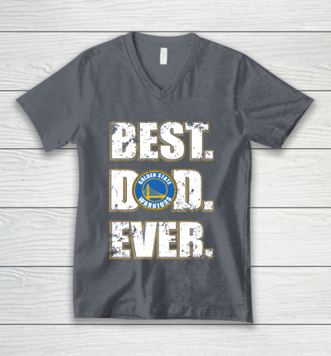 NBA Golden State Warriors Basketball Best Dad Ever Family Shirt V-Neck T-Shirt 4