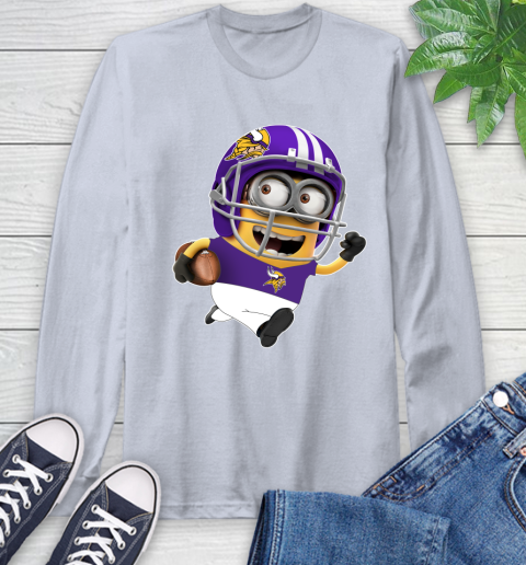 NFL Minnesota Vikings Minions Disney Football Sports Long Sleeve T-Shirt 6