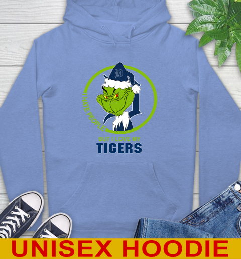 Detroit Tigers MLB Christmas Grinch I Hate People But I Love My Favorite Baseball Team Hoodie 11