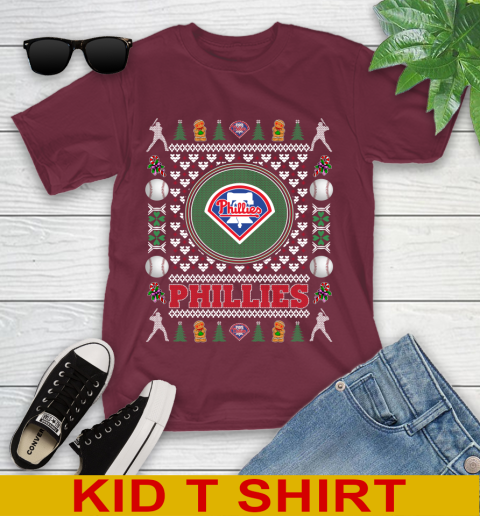 Philadelphia Phillies Merry Christmas MLB Baseball Loyal Fan Youth T-Shirt 5