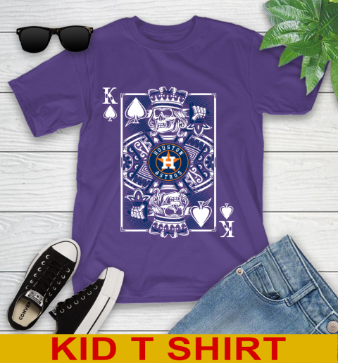 Houston Astros MLB Baseball The King Of Spades Death Cards Shirt Youth T-Shirt 3