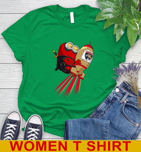 NHL Hockey Florida Panthers Deadpool Minion Marvel Shirt Women's T-Shirt 7