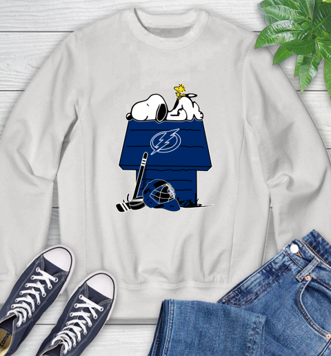 Tampa Bay Lightning NHL Hockey Snoopy Woodstock The Peanuts Movie Sweatshirt