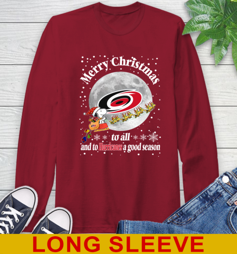 Carolina Hurricanes Merry Christmas To All And To Hurricanes A Good Season NHL Hockey Sports Long Sleeve T-Shirt 9