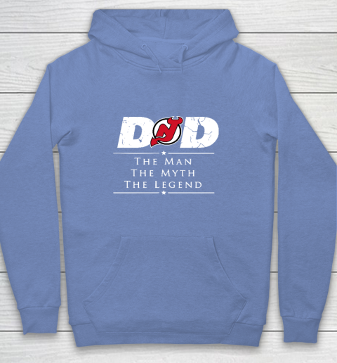 New Jersey Devils NHL Ice Hockey Dad The Man The Myth The Legend Youth Hoodie 8