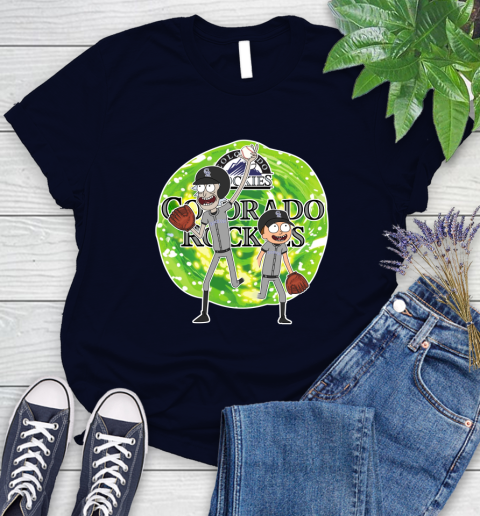 MLB Colorado Rockies Rick And Morty Baseball Sports Women's T-Shirt 4 MLB Colorado Rockies Rick And Morty Baseball Sports Women's T-Shirt - Image 4