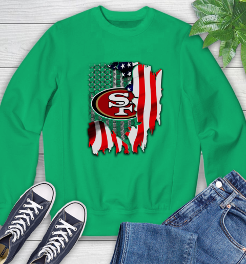 San Francisco 49ers NFL Football American Flag Sweatshirt 7
