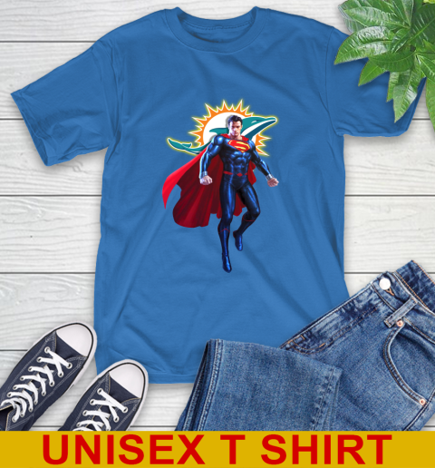 NFL Superman DC Sports Football Miami Dolphins T-Shirt 9