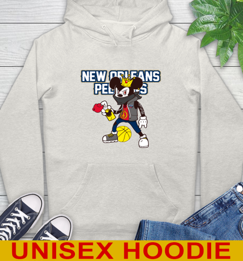 New Orleans Pelicans NBA Basketball Mickey Peace Sign Sports Hoodie 12