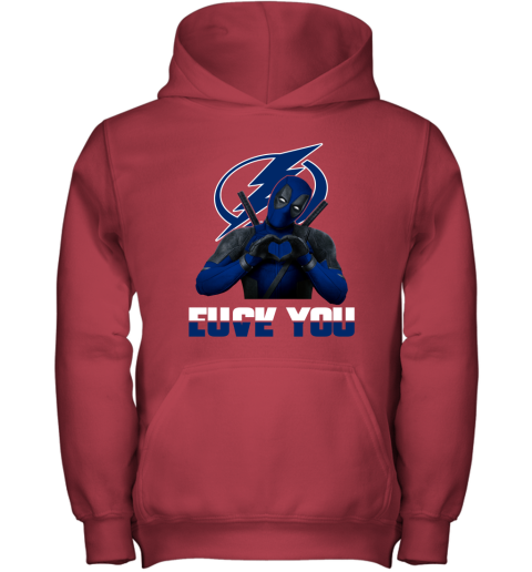 NHL Tampa Bay Lightning Deadpool Love You Fuck You Hockey Sports 9sU03T8p1Ys youth hoodie 43 95 151514 front red