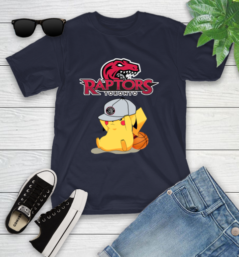 NBA Pikachu Basketball Sports Toronto Raptors Youth T-Shirt 3