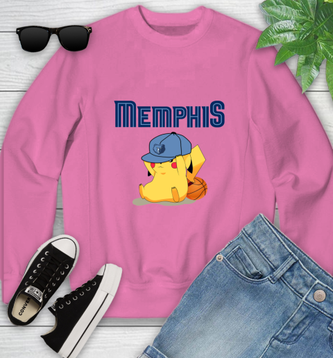 NBA Pikachu Basketball Sports Memphis Grizzlies Youth Sweatshirt 7