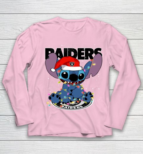 Oakland Raiders NFL Football noel stitch Christmas Youth Long Sleeve 6