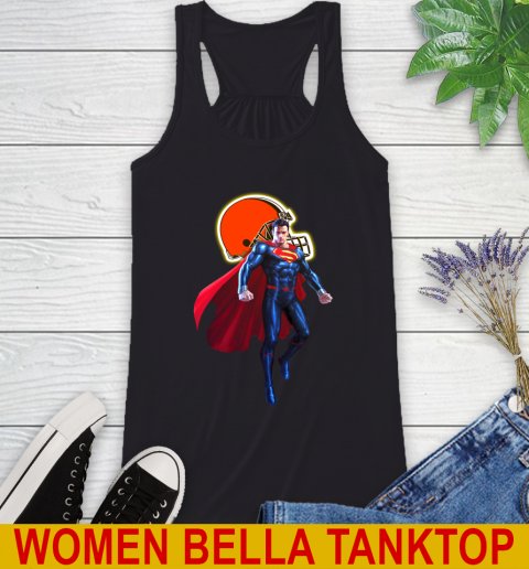 NFL Superman DC Sports Football Cleveland Browns Racerback Tank 2