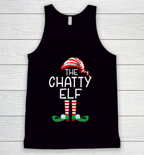 The Chatty Elf Group Matching Family Christmas Gift Funny Tank Top