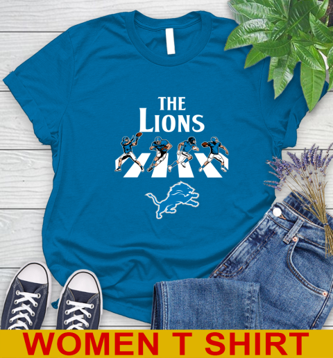 NFL Football Detroit Lions The Beatles Rock Band Shirt Women's T-Shirt 8