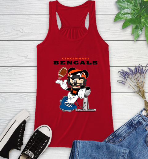 NFL Cincinnati Bengals Mickey Mouse Disney Super Bowl Football T Shirt Racerback Tank 6