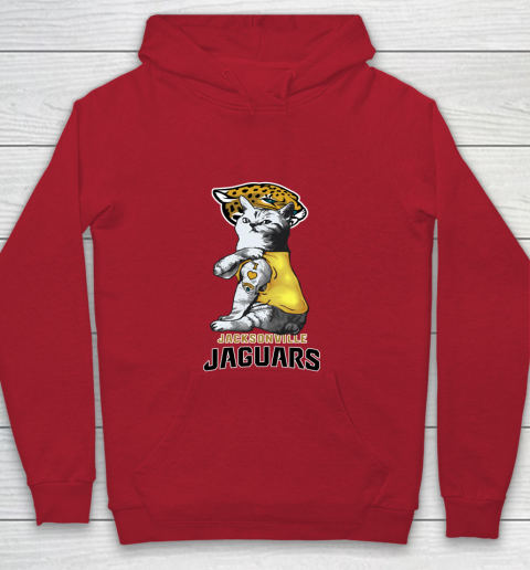 NFL Football My Cat Loves Jacksonville Jaguars Youth Hoodie 7