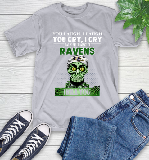 NFL Talk Shit About Baltimore Ravens I Kill You Achmed The Dead Terrorist Jeffrey Dunham Football T-Shirt 6