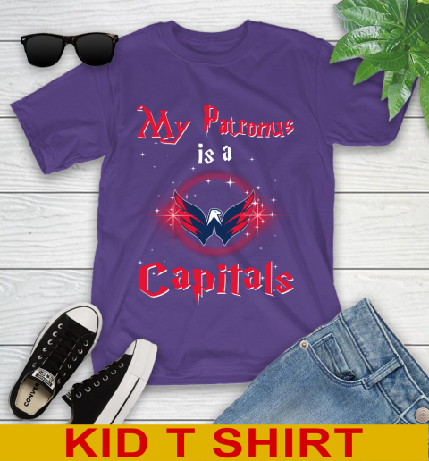 NHL Hockey Harry Potter My Patronus Is A Washington Capitals Youth T-Shirt 3