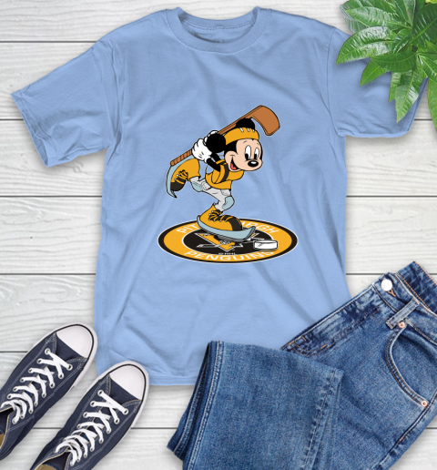 NHL Hockey Pittsburgh Penguins Cheerful Mickey Disney Shirt T-Shirt 12