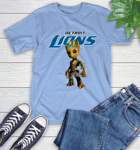 Detroit Lions NFL Football Groot Marvel Guardians Of The Galaxy T-Shirt 11