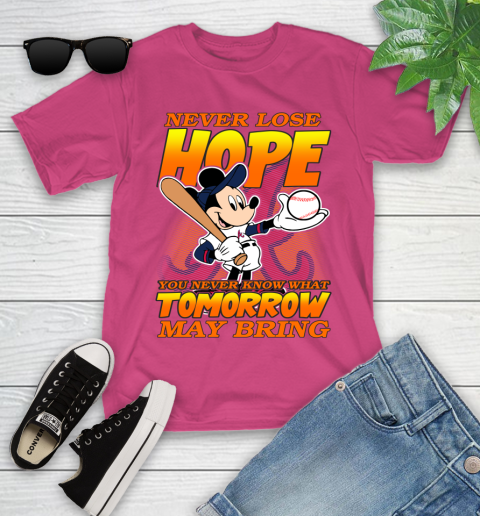 Atlanta Braves MLB Baseball Mickey Disney Never Lose Hope Youth T-Shirt 11
