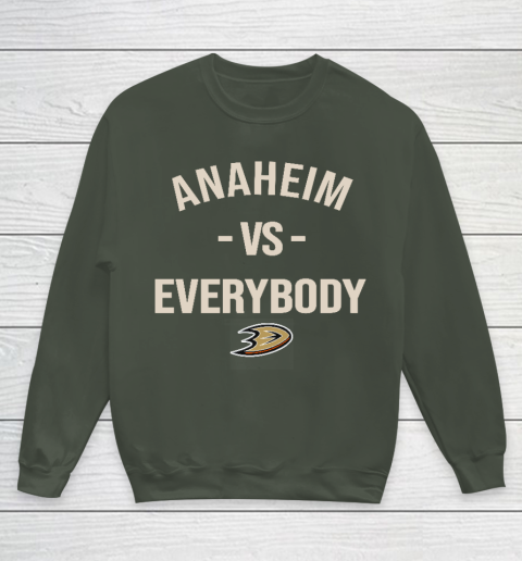 Anaheim Ducks Vs Everybody Youth Sweatshirt 8