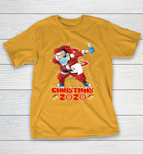 Houston Rockets Funny Santa Claus Dabbing Christmas 2020 NBA T-Shirt 2