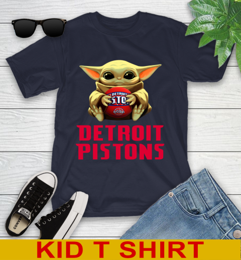 NBA Basketball Detroit Pistons Star Wars Baby Yoda Shirt 103