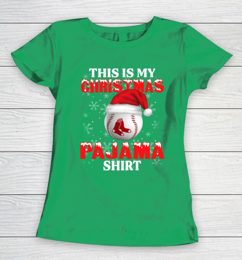 Boston Red Sox This Is My Christmas Pajama Shirt MLB Women's T-Shirt 5