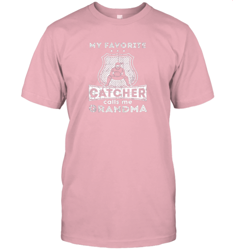 rrcp womens favorite baseball player catcher grandma funny jersey t shirt 60 front pink