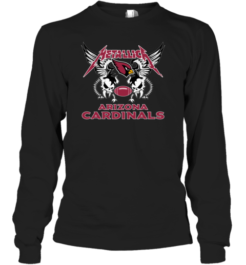 Arizona Cardinals Metallica Heavy Metal Football Long Sleeve T-Shirt