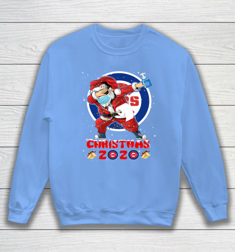 Chicago Cubs Funny Santa Claus Dabbing Christmas 2020 MLB Sweatshirt 8