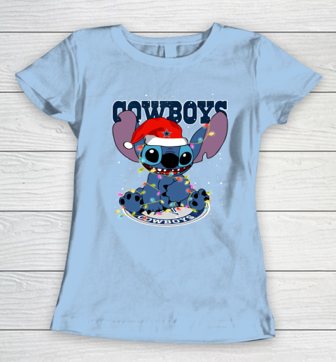 Dallas Cowboys NFL Football noel stitch Christmas Women's T-Shirt 4