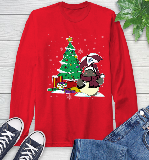 Colorado Avalanche NHL Hockey Cute Tonari No Totoro Christmas Sports Long Sleeve T-Shirt 11