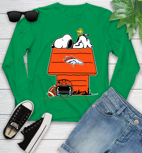 Denver Broncos NFL Football Snoopy Woodstock The Peanuts Movie Youth Long Sleeve 6
