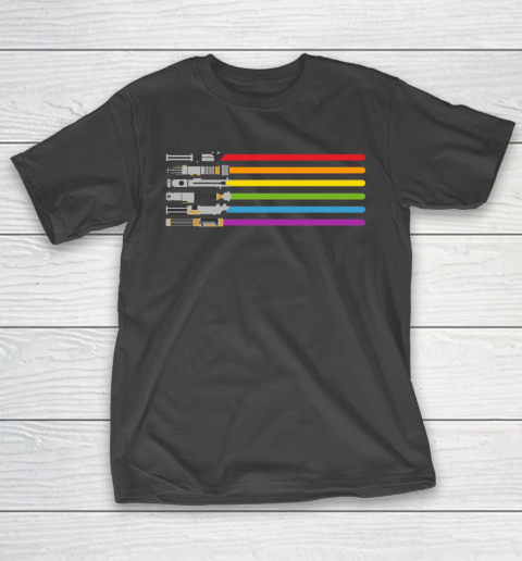 Star Wars Shirt Lightsaber Rainbow T-Shirt