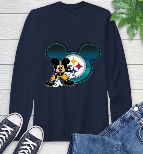 NFL Pittsburgh Steelers Mickey Mouse Disney Football T Shirt Long Sleeve T-Shirt 4