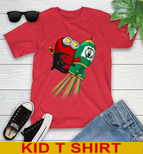 NBA Basketball Boston Celtics Deadpool Minion Marvel Shirt Youth T-Shirt 11