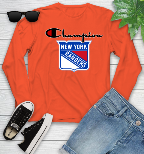 NHL Hockey New York Rangers Champion Shirt Youth Long Sleeve 2