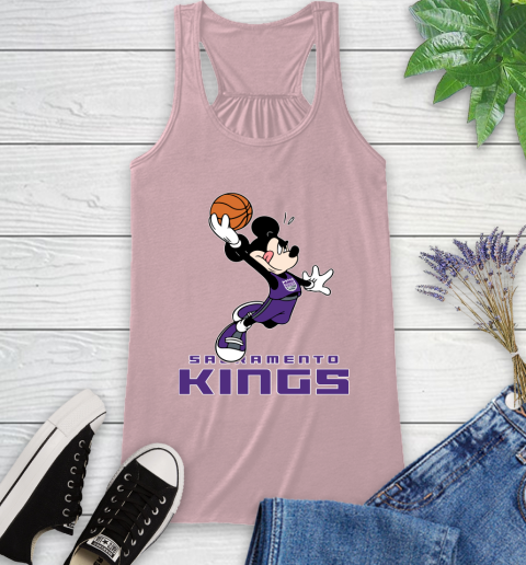 NBA Basketball Sacramento Kings Cheerful Mickey Mouse Shirt Racerback Tank 10