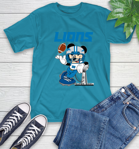 NFL Detroit Lions Mickey Mouse Disney Super Bowl Football T Shirt T-Shirt 8