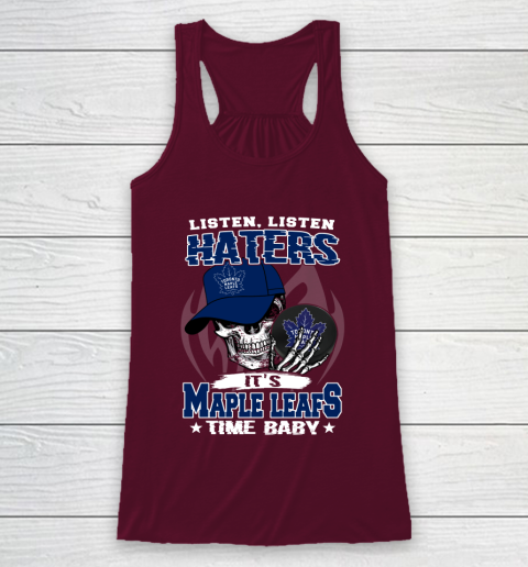 Listen Haters It is LEAFS Time Baby NHL Racerback Tank 2